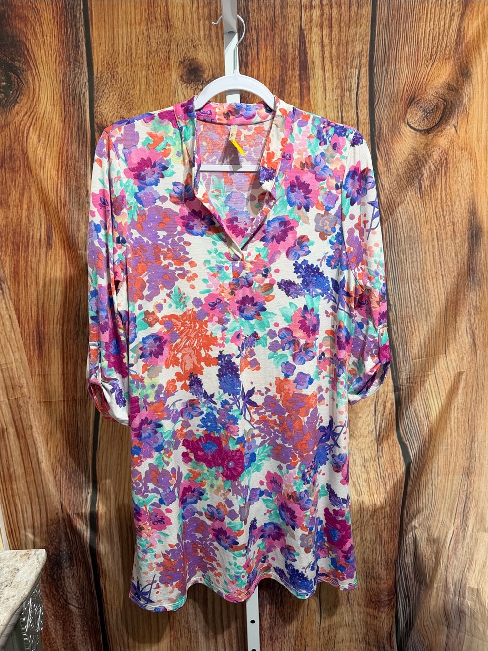 Voll Roll Tab Sleeve Dress Size L